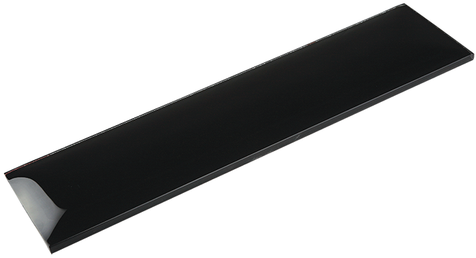 Archluxe 3D ES32 Arch Nero Glass Tile tile face, 300 x 100 mm