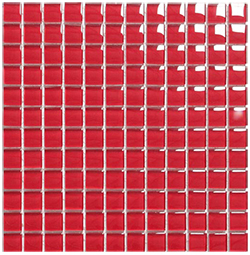 Classic Crystal Glass Mosaic 25 x 25 mm tile face, 300 x 300 mm