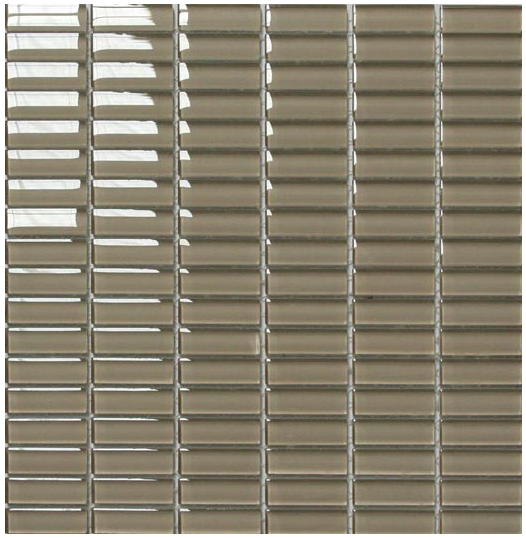 Classic Crystal Glass Mosaic 50 x 15 mm tile face, 300 x 300 mm