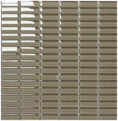 Classic Crystal Glass Mosaic 50 x 15 mm tile face, 300 x 300 mm
