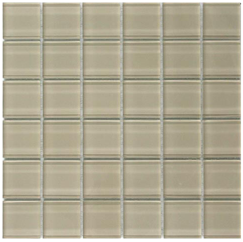 Classic Crystal Glass Mosaic 50 x 50 mm tile face, 300 x 300 mm