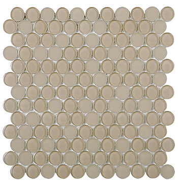 Round 25 ES45 Rawsilk Glass Mosaic tile face, 290 x 290 mm
