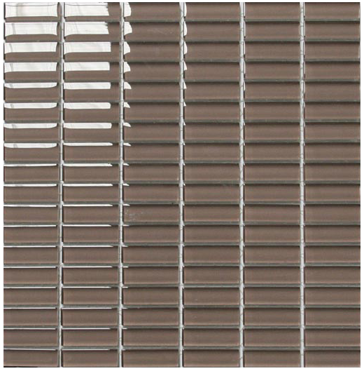 Classic Crystal Glass Mosaic 50 x 15 mm tile face, 300 x 300 mm
