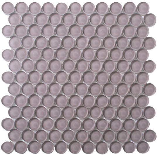 Round 25 ES48 Coco Glass Mosaic tile face, 290 x 290 mm