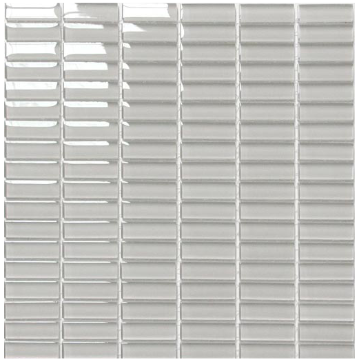 Classic Crystal Glass Mosaic 50 x 15 mm tile face, 300 x 300 mm