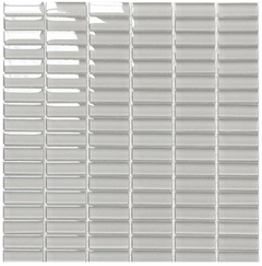 Classic Crystal Glass Mosaic 50 x 15 mm tile face, 300 x 300 mm