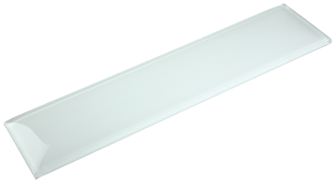Archluxe 3D ES58 Arch Super White Glass Tile tile face, 300 x 100 mm