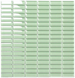 Classic Crystal Glass Mosaic 50 x 15 mm tile face, 300 x 300 mm