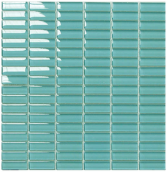 Classic Crystal Glass Mosaic 50 x 15 mm tile face, 300 x 300 mm