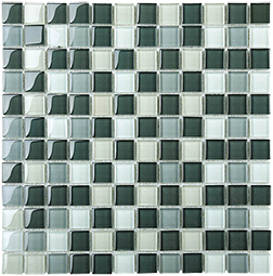 Classic Crystal Glass Mosaic 25 x 25 mm tile face, 300 x 300 mm