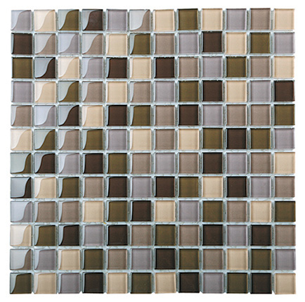 Classic Crystal Glass Mosaic 25 x 25 mm tile face, 300 x 300 mm