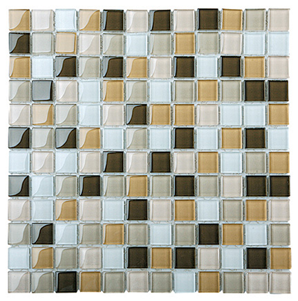 Classic Crystal Glass Mosaic 25 x 25 mm tile face, 300 x 300 mm
