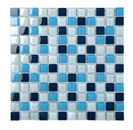 Classic Crystal Glass Mosaic 25 x 25 mm tile face, 300 x 300 mm