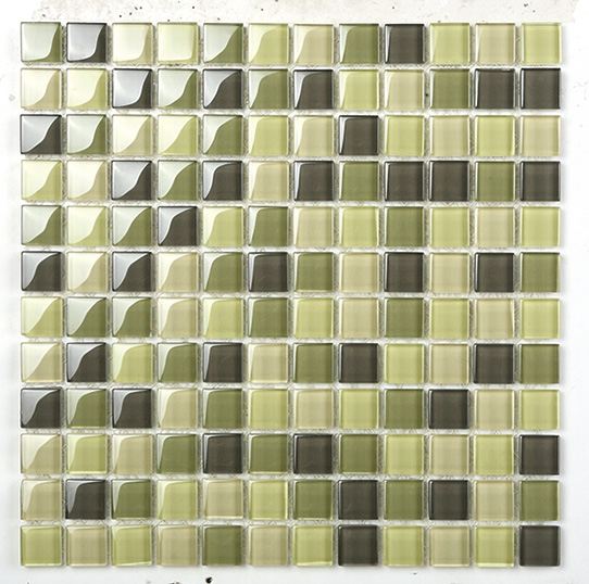 Classic Crystal Glass Mosaic 25 x 25 mm tile face, 300 x 300 mm
