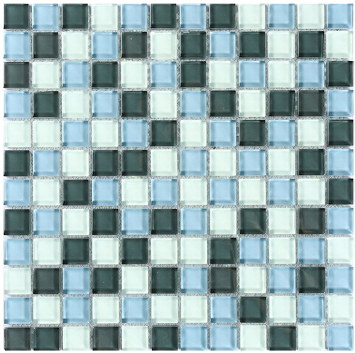 Classic Crystal Glass Mosaic 25 x 25 mm tile face, 300 x 300 mm
