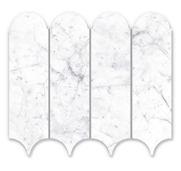 Euromarmo Carrara Venatino Porcelain Mosaic tile face, 338 x 260 mm