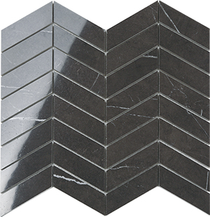 Euromarmo Pietra Grey Porcelain Mosaic tile face, 315 x 285 mm