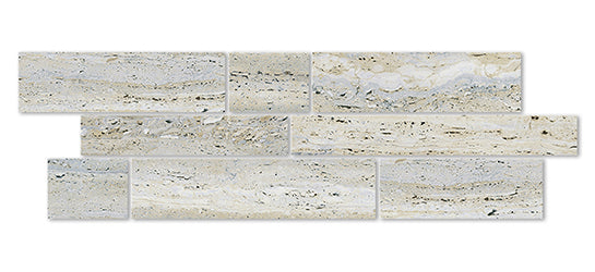 Euromarmo Silver Gold Porcelain Mosaic tile face, 600 x 200 mm