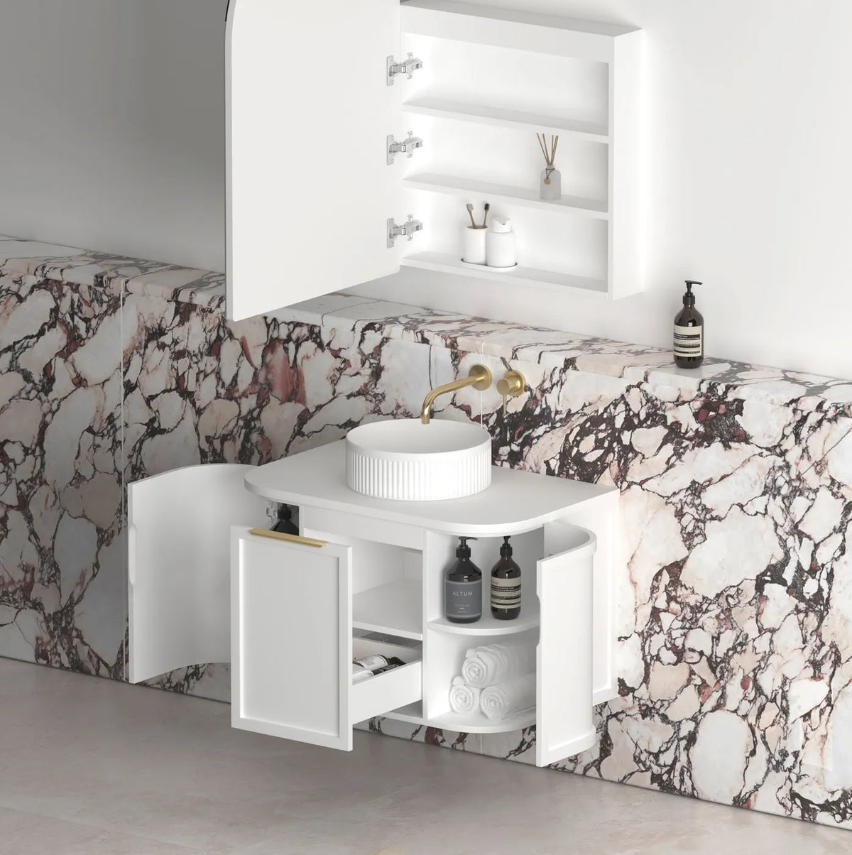 Hampshire 750 Curved Vanity