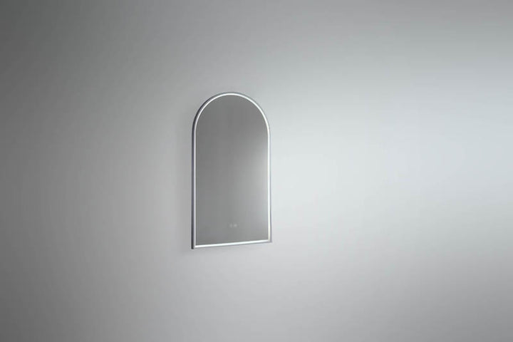 Arch LED Mirror with Demister and Portable Magnifier Georgian Metal lifestyle view 3