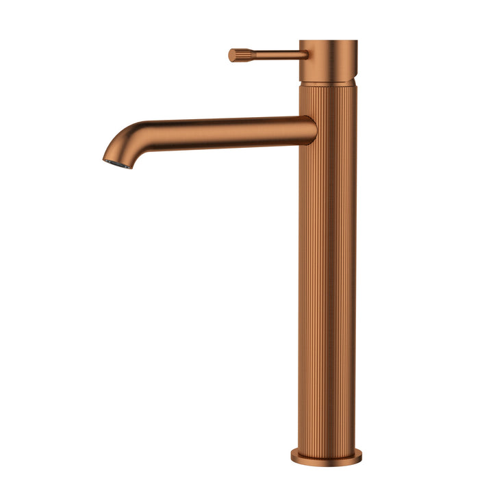 Linie Basin Mixer High Rise - Brushed Copper