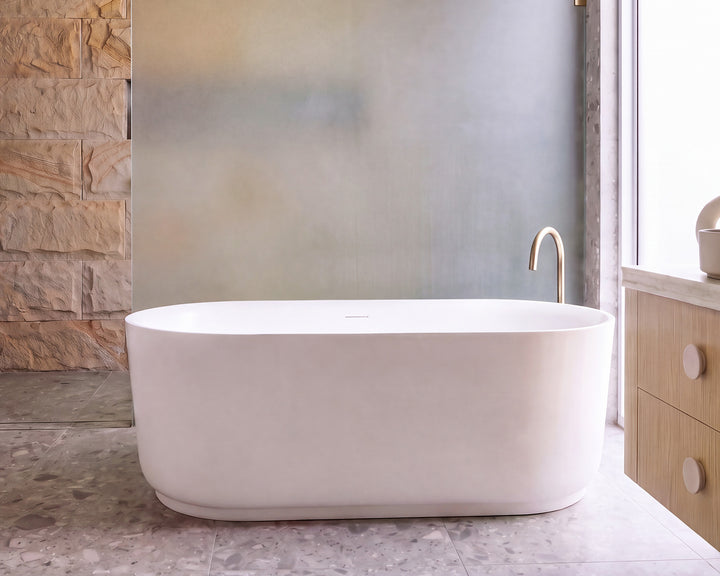 Solace Step 1700 Freestanding Matte White Bath - ADP image 2