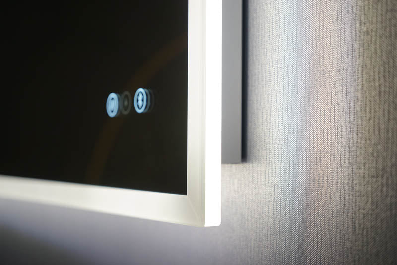 Kara LED Mirror with Bluetooth Speakers detail view