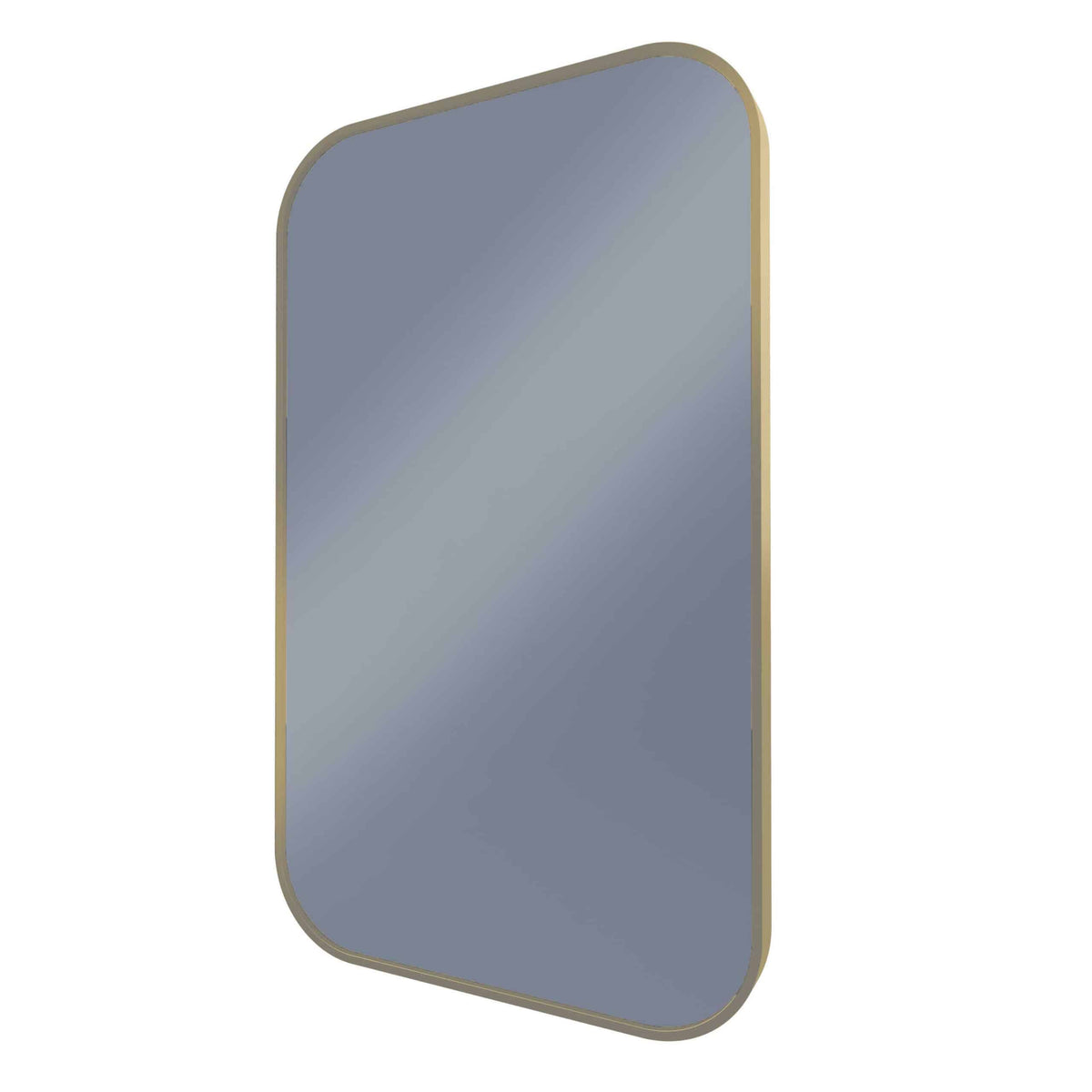 Modern Soft Rectangle Mirror with Portable Magnifier Nordic Gold product view 2