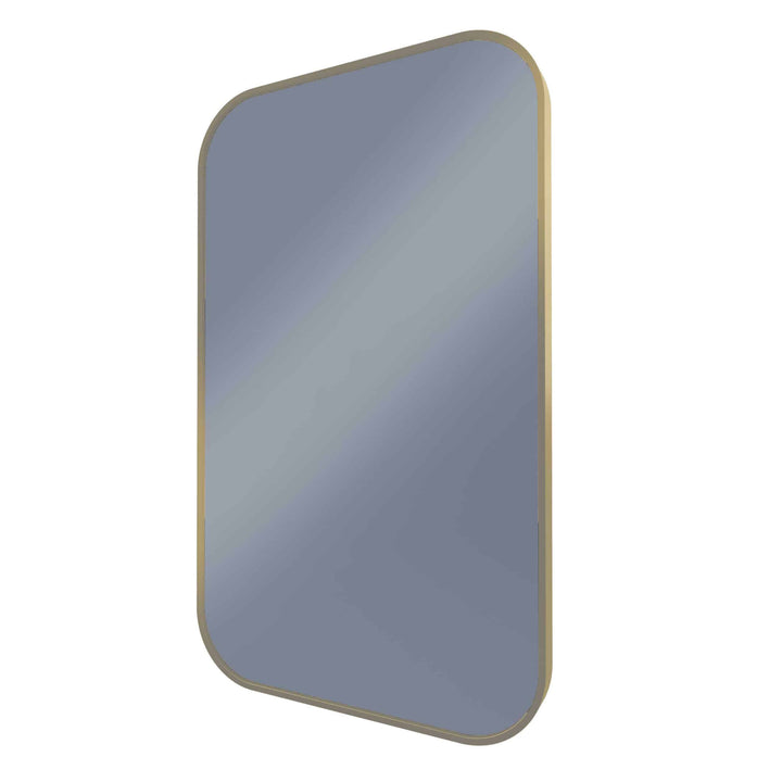 Modern Soft Rectangle Mirror with Portable Magnifier Nordic Gold product view 2