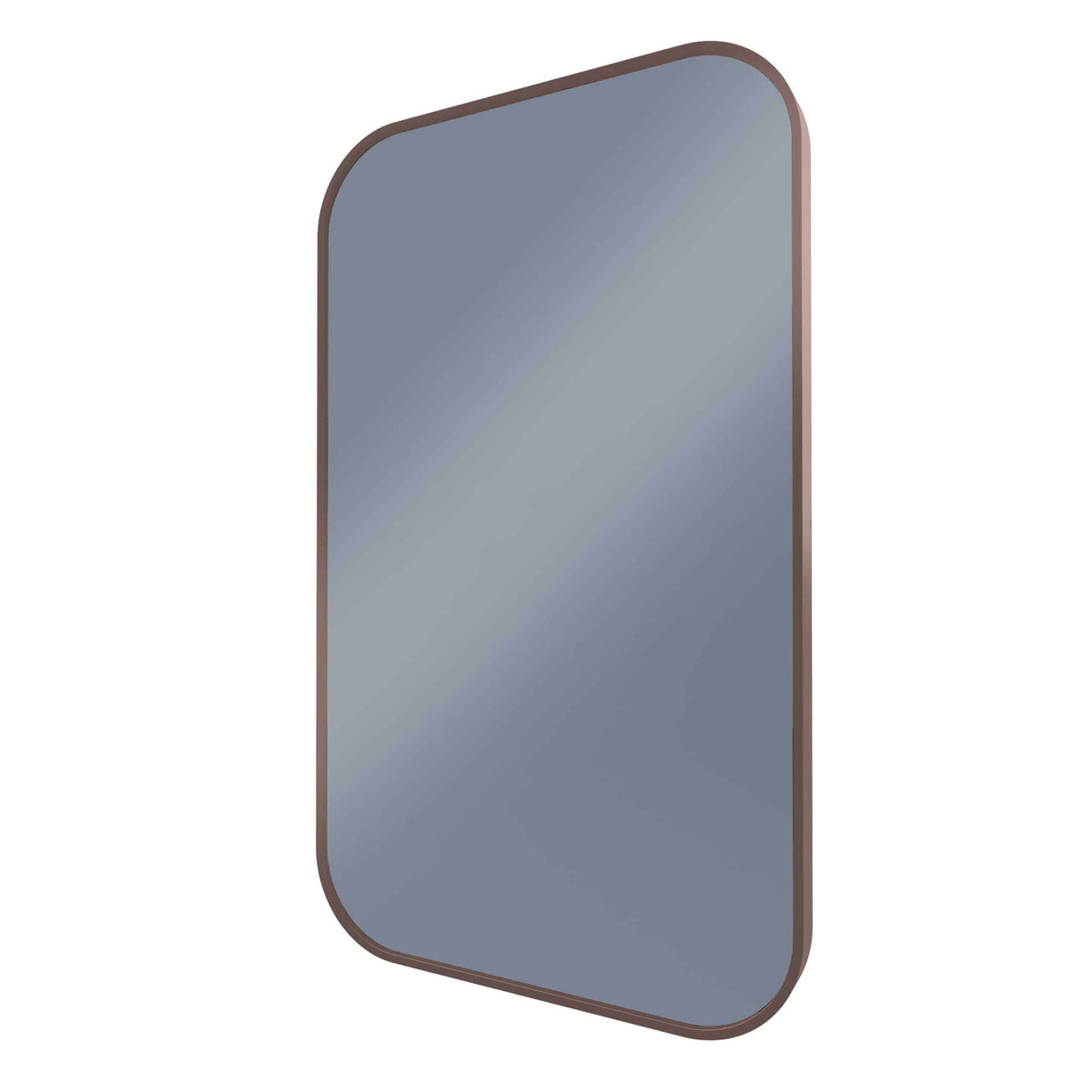 Modern Soft Rectangle Mirror with Portable Magnifier Cuban Bronze