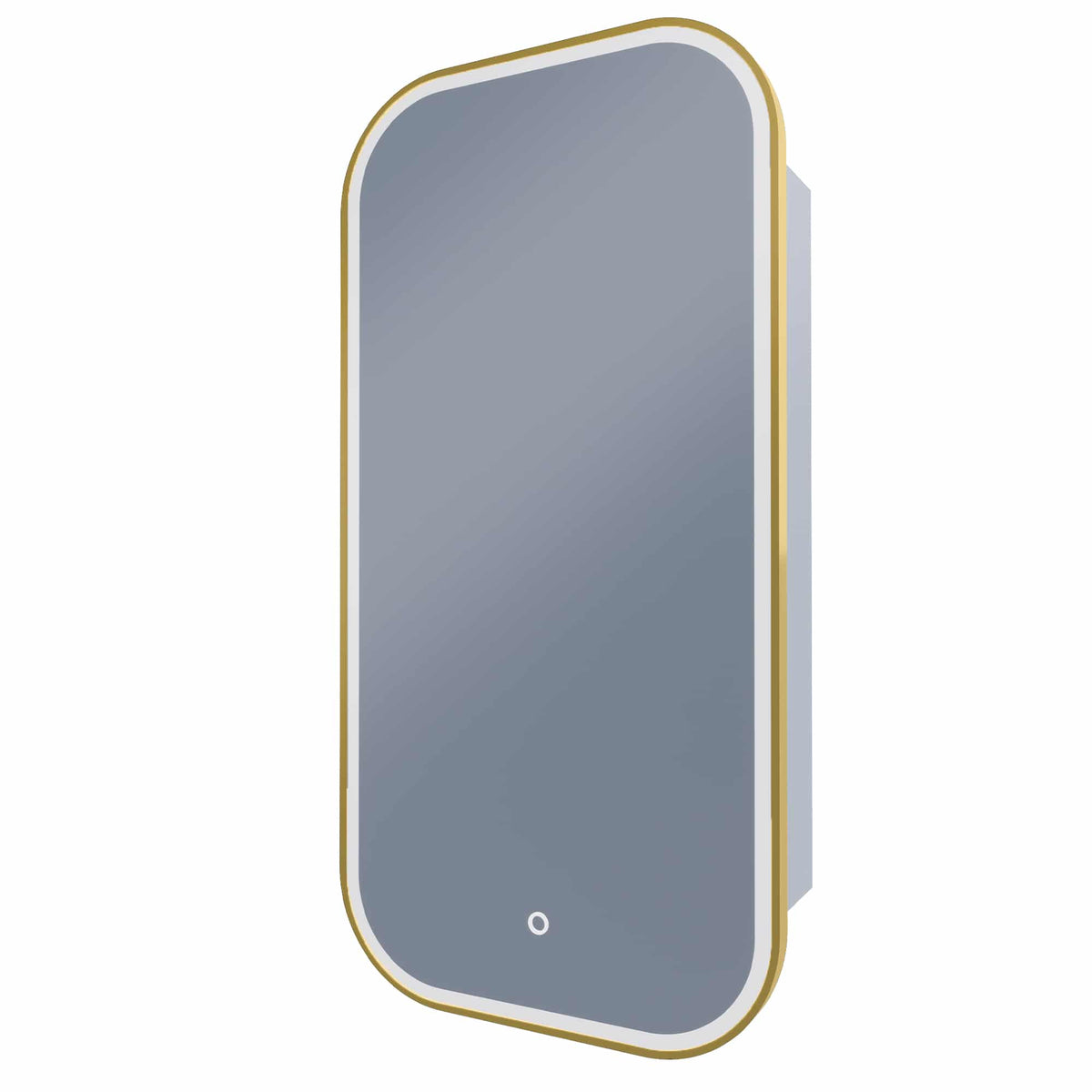 Piazza LED Rectangle Shaving Cabinet Nordic Gold
