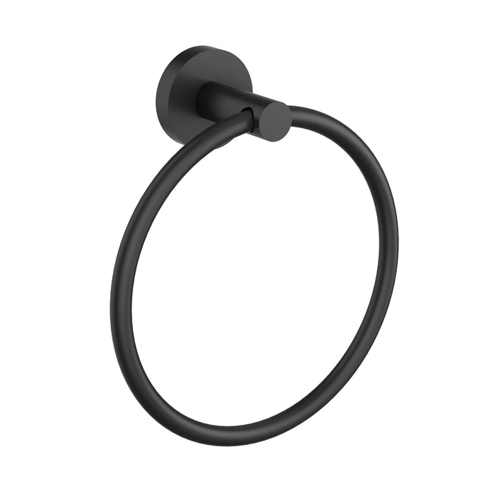 Otus Slimline Towel Ring - Matt Black