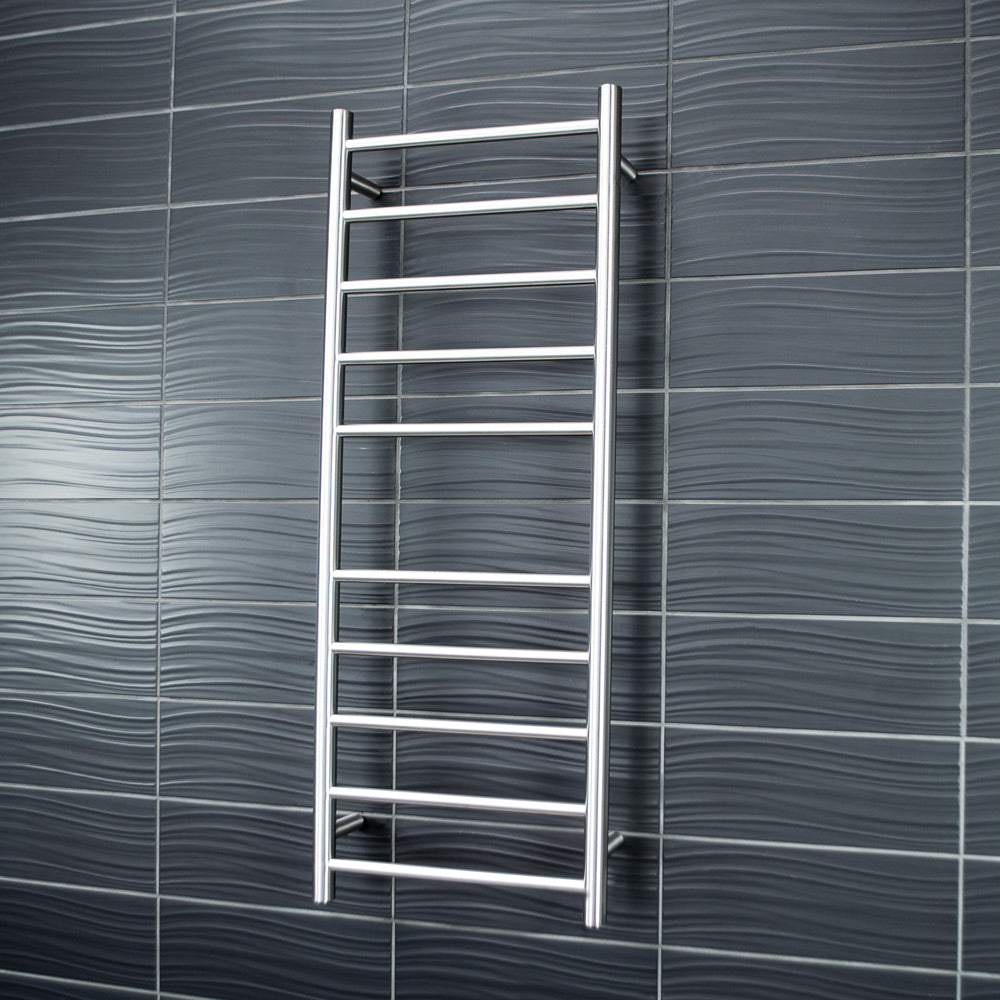 Radiant Heated Round Ladder Towel Rail 430 x 1100mm - bru-rtr430-no-towel