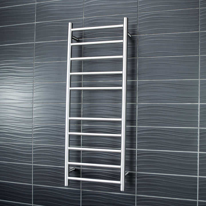 Radiant Heated Round Ladder Towel Rail 430 x 1100mm - bru-rtr430-no-towel