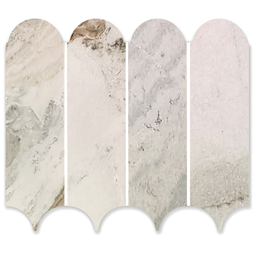 Feather Paradise Marble Mosaic tile face, 338 x 268 mm