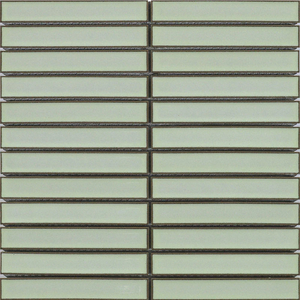 Finger Green (Gloss) Mosaic tile face