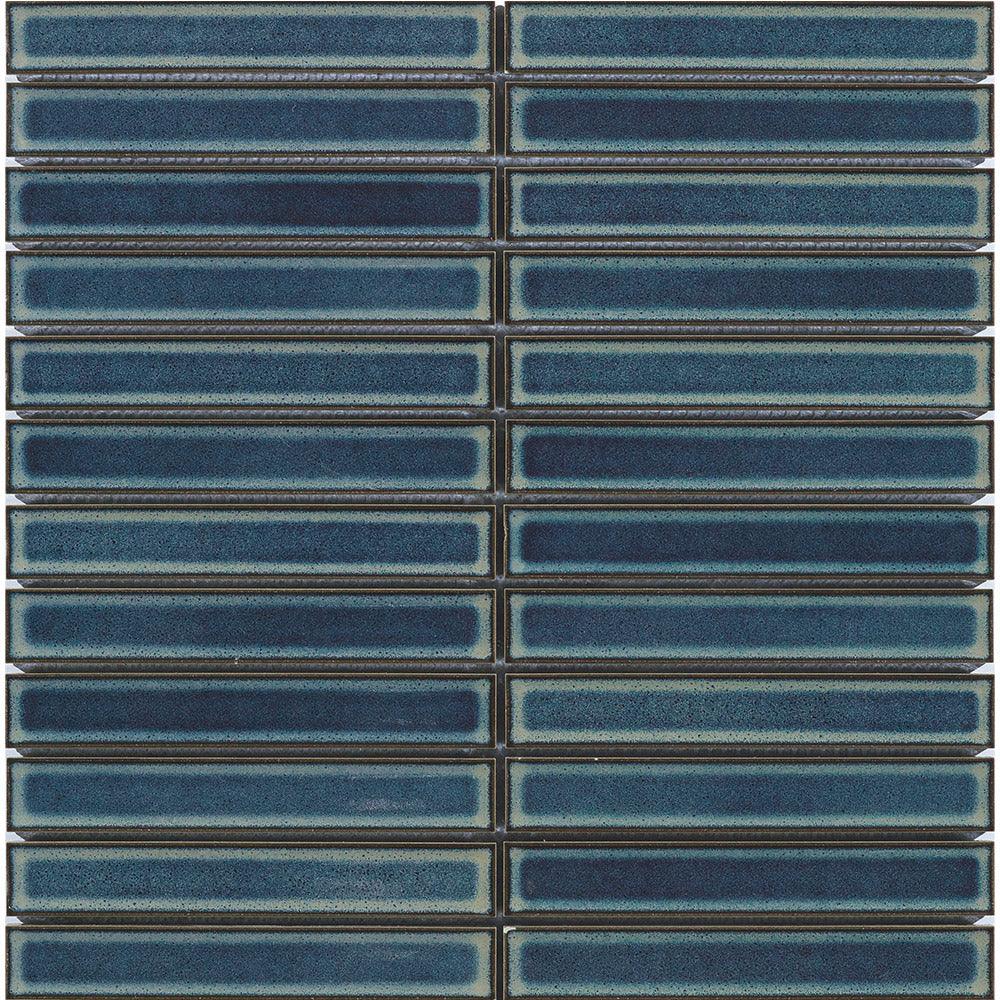 Finger Light Blue (Gloss) Mosaic tile face