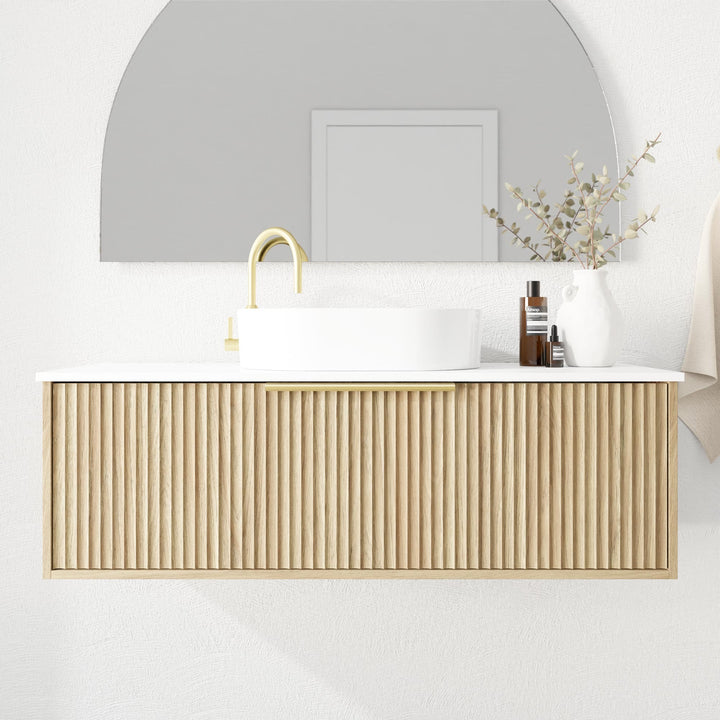 Marquis Cove Vanity – Above Counter Basin - Cove Closeup