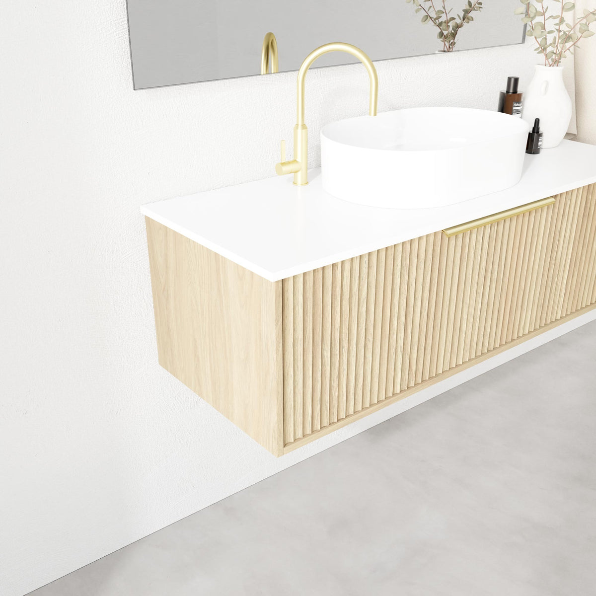 Marquis Cove Vanity – Moulded Top - Cove Side