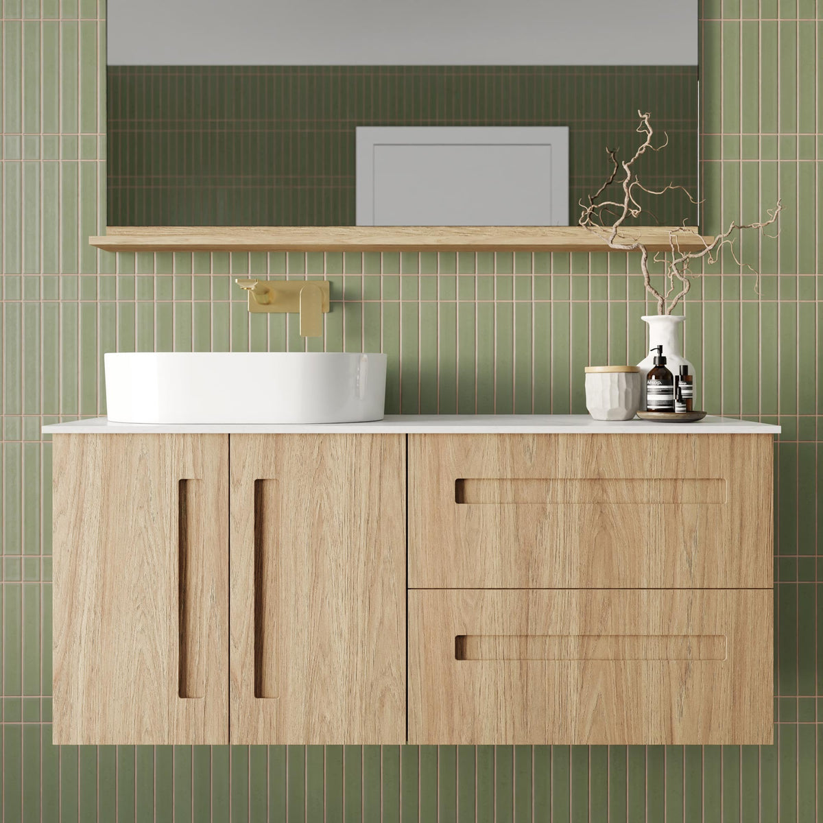 Marquis Gold Vanity – Under Counter Basin, 1800mm - Gold Closeup