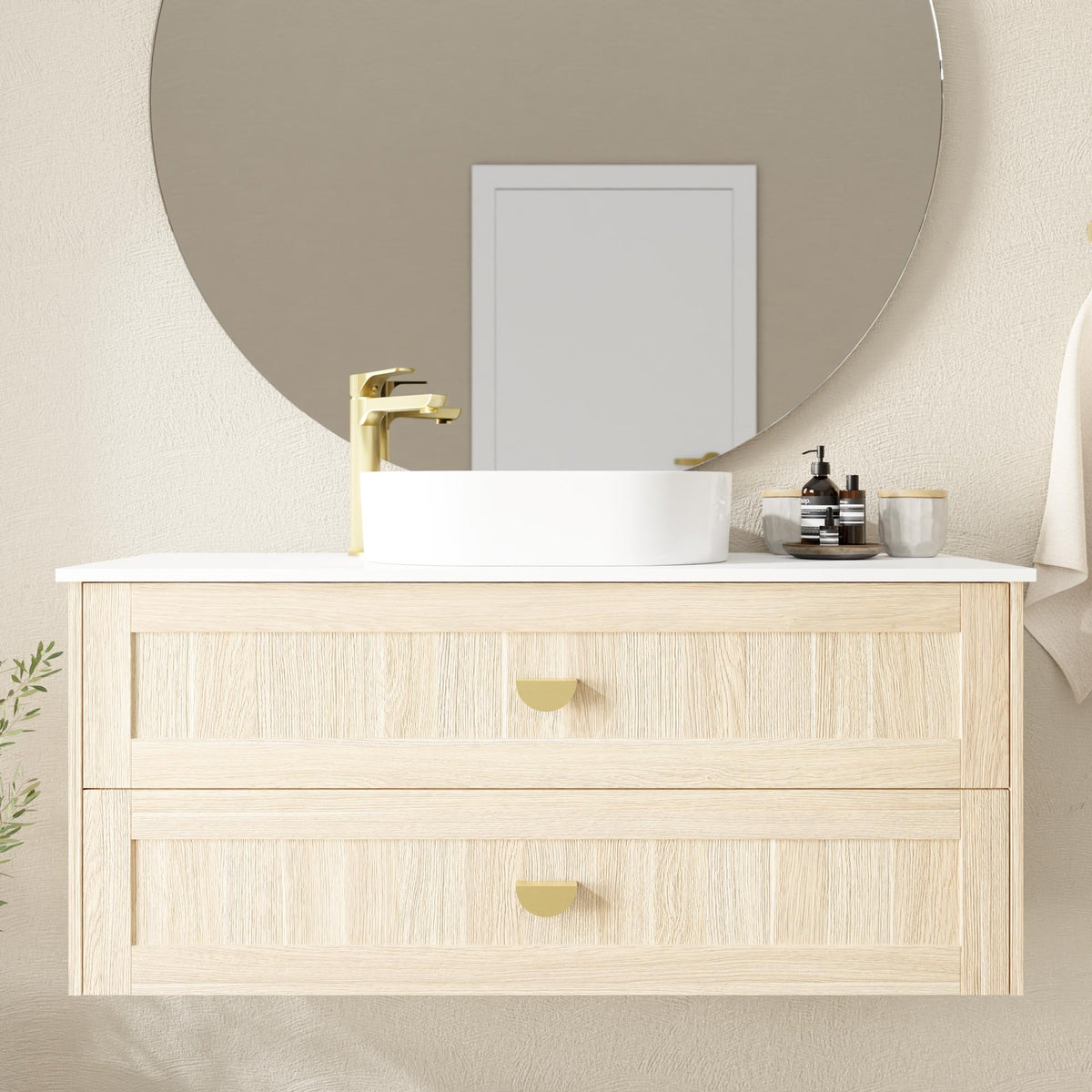 Marquis Pier Vanity – Moulded Top - Pier Closeup