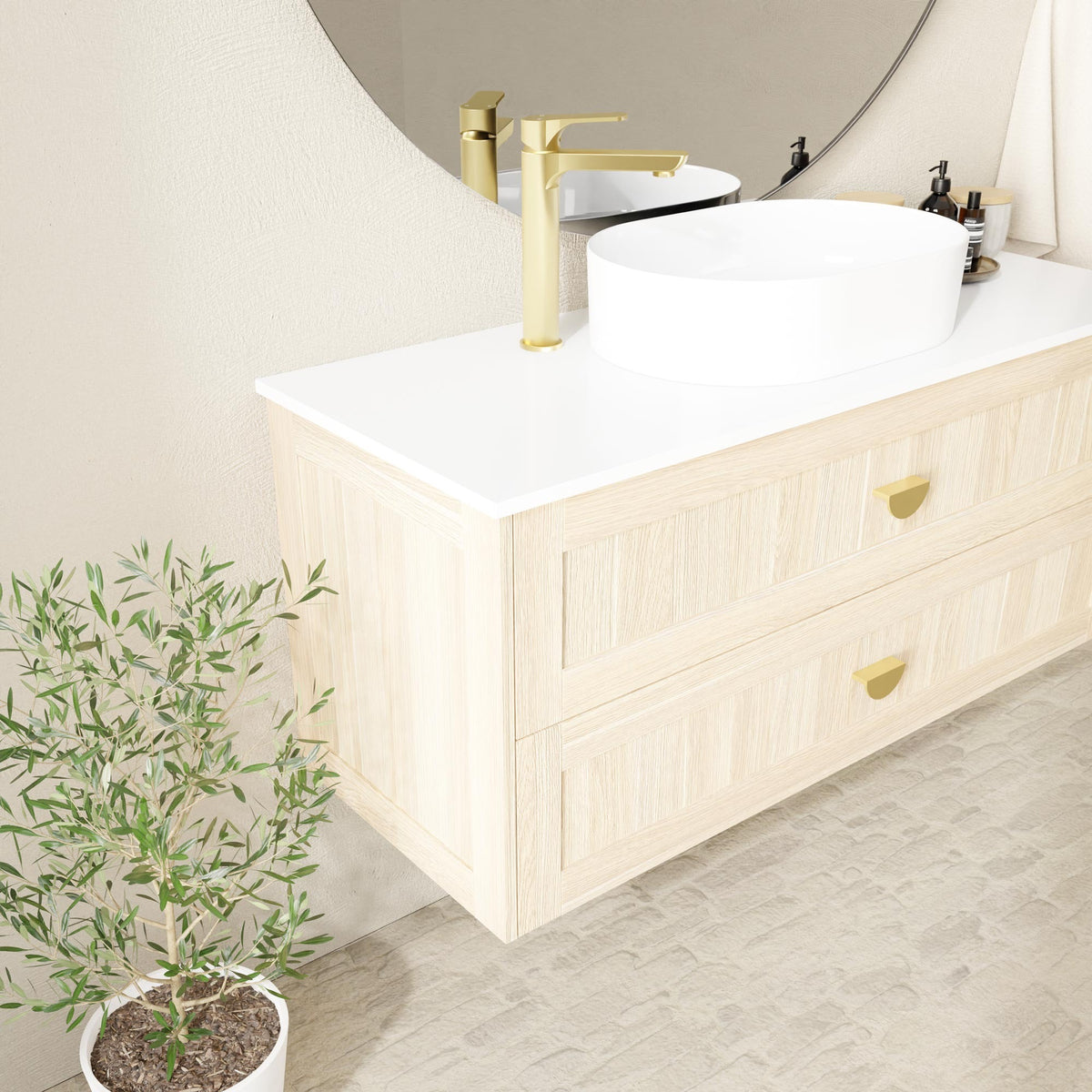 Marquis Pier Vanity – Above Counter Basin - Pier Side