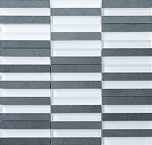 Glasstone SES01 Lava Blend Glass and Stone Mosaic tile face, 300 x 305 mm