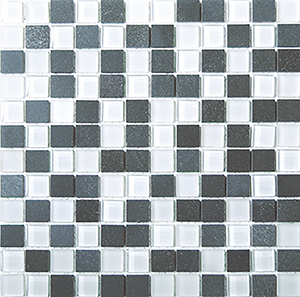 Glasstone SES01 Lava Blend Glass and Stone Mosaic tile face, 300 x 300 mm