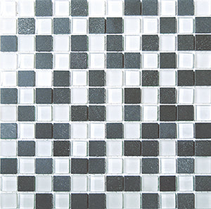 Glasstone SES01 Lava Blend Glass and Stone Mosaic tile face, 300 x 300 mm