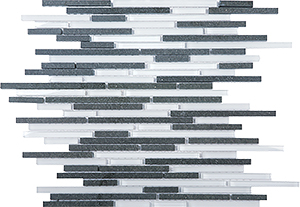 Glasstone SES01 Lava Blend Glass and Stone Mosaic tile face, 305 x 305 mm
