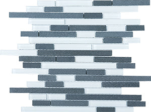 Glasstone SES01 Lava Blend Glass and Stone Mosaic tile face, 300 x 305 mm