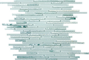 Glasstone SES03 Green Opal Blend Glass and Stone Mosaic – 305 x 305 mm, tile face