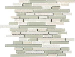 Glasstone SES05 Vanilla Blend Glass and Stone Mosaic – 300 x 305 mm, tile face