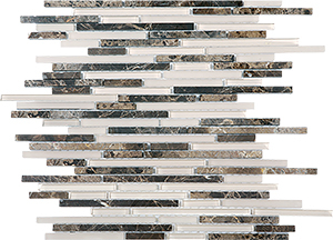 Glasstone SES07 Tan Brown Blend Glass and Stone Mosaic tile face